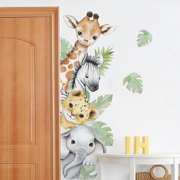 Jungle Safari Animal Wall Decals for Kids Nursery