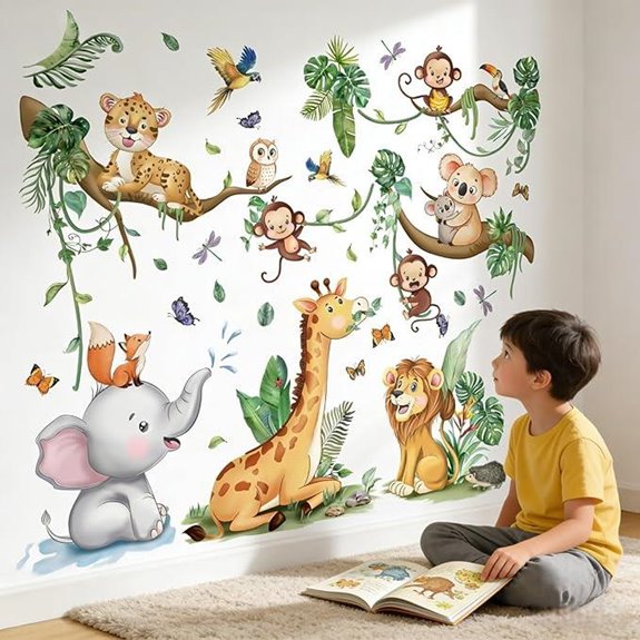 Baby Animal Jungle Safari Wall Decals for Nursery