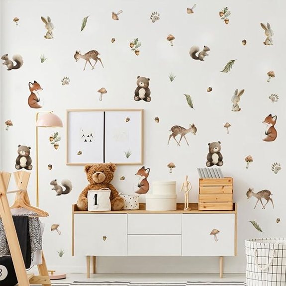 Woodland Animal Wall Stickers for Nursery Decor